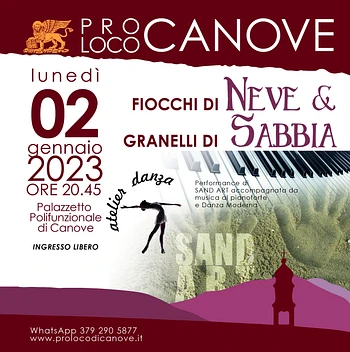 Performance di SAND-ART con Atelier Danza asd per Bintar Zait 2022 Canove di Roana - 2 gennaio 2023