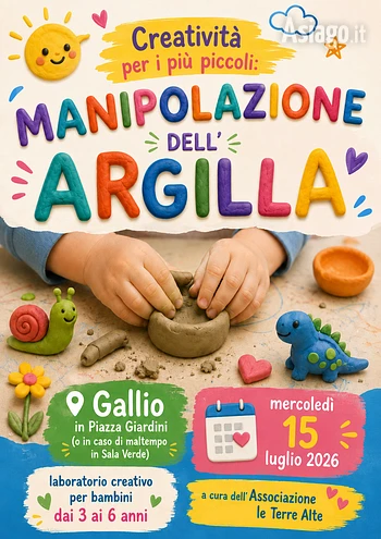 corso di manipolazione argilla per bambini a galli
