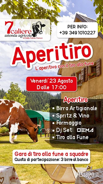 Aperitiro a Malga 7 Caliere sull'Altopiano di Asiago
