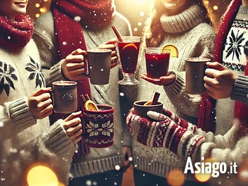 Auguri sotto l'albero con brulè e cioccolata calda sull'Altopiano di Asiago