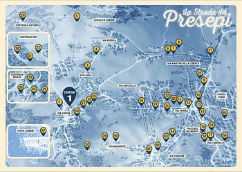 Mappa de La strada dei Presepi di Treschè Conca Natale 2024