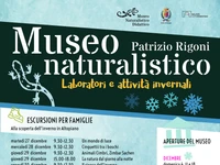 Eventi e aperture del Museo Naturalistico Patrizio Rigoni di Asiago - DICEMBRE 2022 e GENNAIO 2023