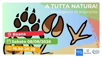 Laboratori A tutta natura al Laghetto di Roana "Medaglioni di impronte" 8 agosto 2026