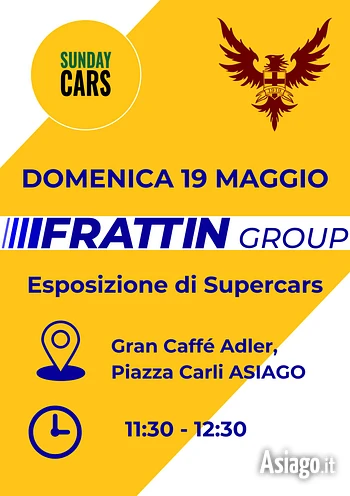 Sunday cars domenica 19 maggio ad Asiago 