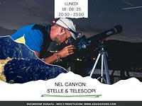 Nel Canyon in notturna: stelle e Telescopi | Lunedì 18 agosto 2025 dalle 20.30