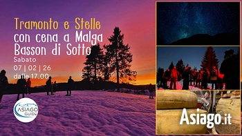 w40 tramonto e stelle con cena a malga basson di s