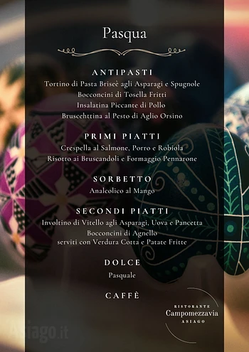 pranzo di pasqua 2026 al ristorante campomezzavia 