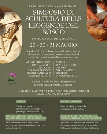 simposio di scultura delle leggende del bosco a ce