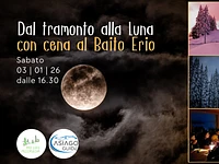 Dal tramonto alla Luna con cena al Baito Erio 3 gennaio 2026