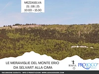 ESCURSIONE GUIDATA "Le meraviglie del Monte Erio da SelvArt alla cima" - giovedì 21 agosto 2025 
