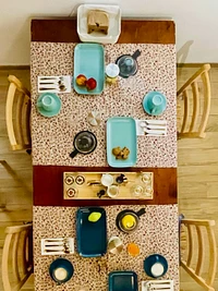 Breakfast table set
