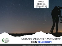 Desideri d'estate a marcesina con telescopi | Lunedì 11 agosto 2025 dalle 20.30
