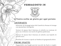 Menu Ferragosto 2023 Ristorante Villa Ciardi