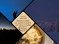 Sternenstaub an der Trentiner Grenze mit Abendessen in einer Berghütte - Montag, 2. Januar 2023 ab 16.30 Uhr- 