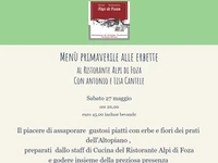 Spring dinner with herbs at the Hotel Ristorante Alpi in Foza - 27 May 2023