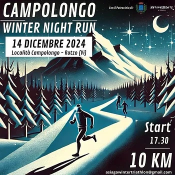 Winter night run 2024 a Campolongo sull'Altopiano di Asiago