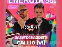 Energia 90 summer fest a Gallio 15 agosto 2026