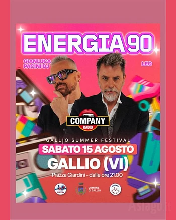energia 90 summer fest a gallio 15 agosto 2026