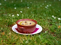 Una delle ottime zuppe del Rifugio Alpino