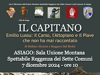 Presentazione del libro "IL CAPITANO" - Asiago, sabato 7 dicembre 2024