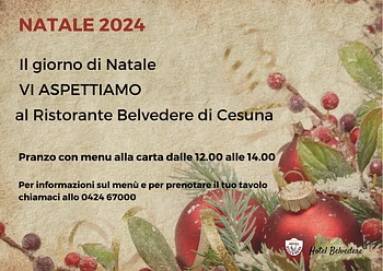 Pranzo di Natale al Ristorante Belvedere di Cesuna
