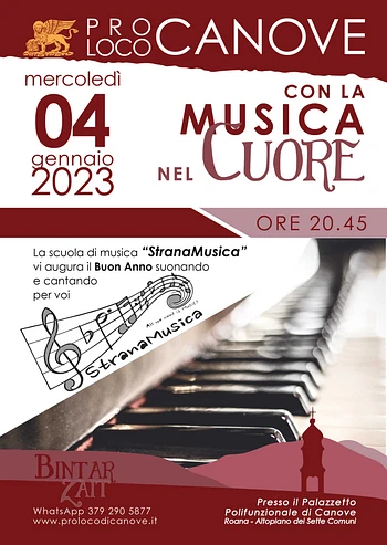 Concerto "Con la Musica nel Cuore" per Bintar Zait 2022 a Canove di Roana - 4 gennaio 2023