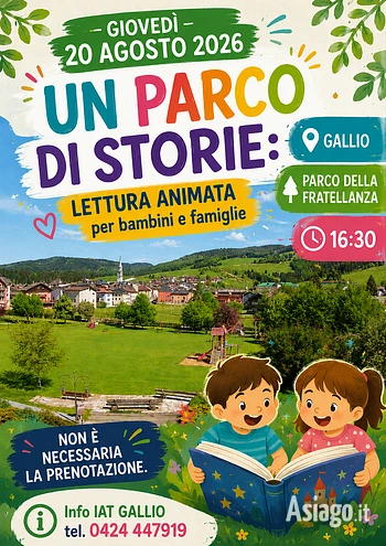 Lettura animata per bambini a gallio 20 agosto 2026