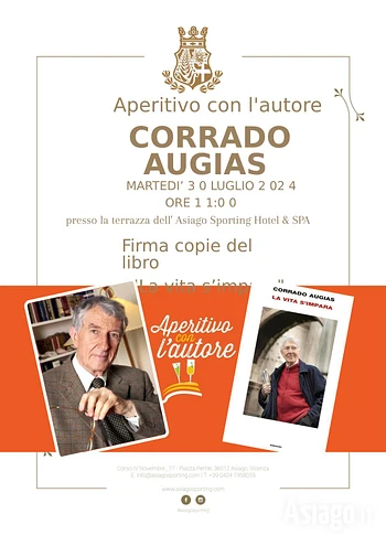 Firma copie Corrado Augias all'Asiago Sporting Hotel & Spa