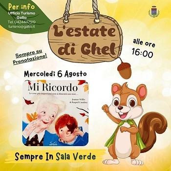 Estate di Ghel lettura animata e laboratorio per bambini a Gallio 6 agosto 2025