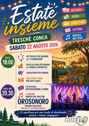 Estate insieme a Tresche Conca 22 agosto 2026