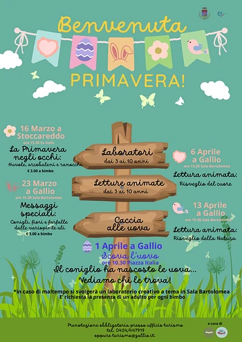 Benvenuta primavera eventi per bambini a Gallio per la primavera 2024