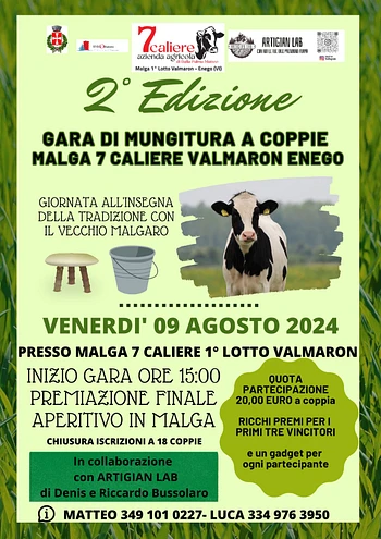 Gara mungitura a coppie a Malga 7 Caliere Valmaron