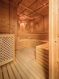 Finnische Sauna aus Naturholz