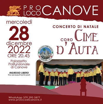 Canti natalizi con la Corale Alpina Cime D'Auta per Bintar Zait 2022 a Canove di Roana - 28 dicembre