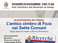 Incontro letterario: "L'antico cimbro di Foza e nei Sette Comuni" ad Asiago - 23 dicembre 2022