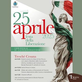 Cerimonia di commemorazione per il 25 aprile 2025 a Roana