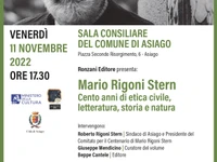 Conference Mario Rigoni Stern: One hundred years of civil ethics, literature, history and nature in Asiago-11 November 2022
