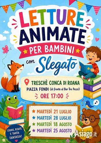 letture animate per bambini con slegato a tresche 