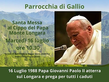 Messa cippo del Papa 16 luglio 2024