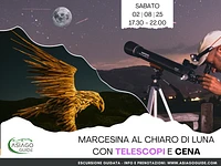 Marcesina al chiaro di Luna con telescopi e cena  | Sabato 2 agosto dalle 17.30