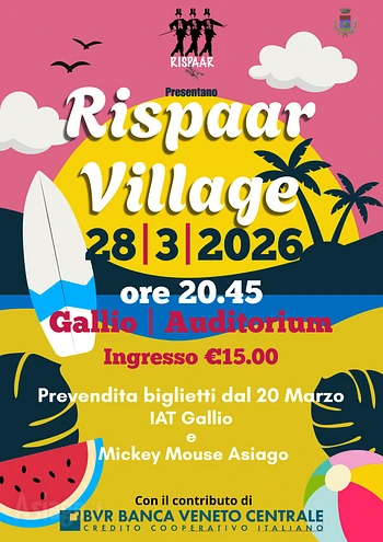 rispaar village spettacolo comico a gallio 28 marz