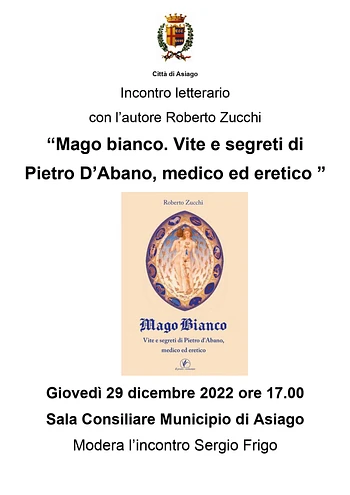 Incontro letterario con Roberto Zucchi ad Asiago - 29 dicembre 2022
