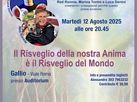 “Il risveglio della nostra Anima è il risveglio del Mondo” convegno - Gallio, 12 agosto 2025