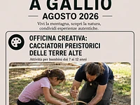 Cacciatori preistorici laboratorio per bambini a Gallio 10 agosto 2026