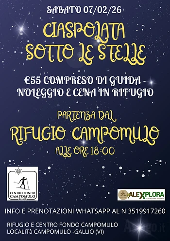 ciaspolata sotto le stelle a campomulo 7 febbraio 