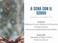 A CENA CON IL CERVO presso il Ristorante Campomezzavia di Asiago - 25 novembre 2022
