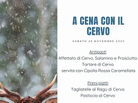 A cena con il cervo al ristorante Campomezzavia di Asiago sabato 25 novembre 2023