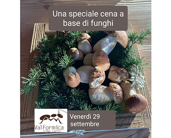 Cena a base di funghi al Rifugio Val Formica Asiago