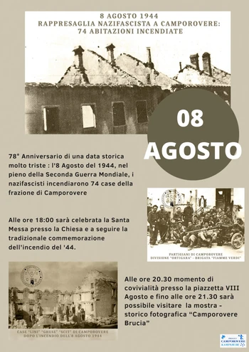 Commemorazione 8 agosto incendio Camporovere