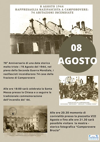 Commemorazione 8 agosto incendio Camporovere